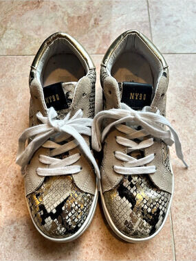 Steve Madden NY90 Starling Gold Snake Sneaker Sneakers